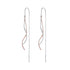 925 Sterling Silver Earrings 56*10mm Plated Platinum Rose Gold for Women  DestGlow