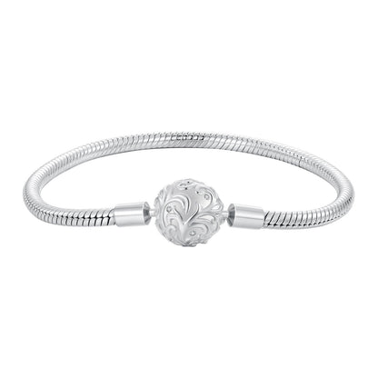 925 Sterling Silver White Gold Plated 17cm CZ Pavé Bracelet for Women  DestGlow