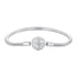 925 Sterling Silver White Gold Plated 17cm CZ Pavé Bracelet for Women  DestGlow