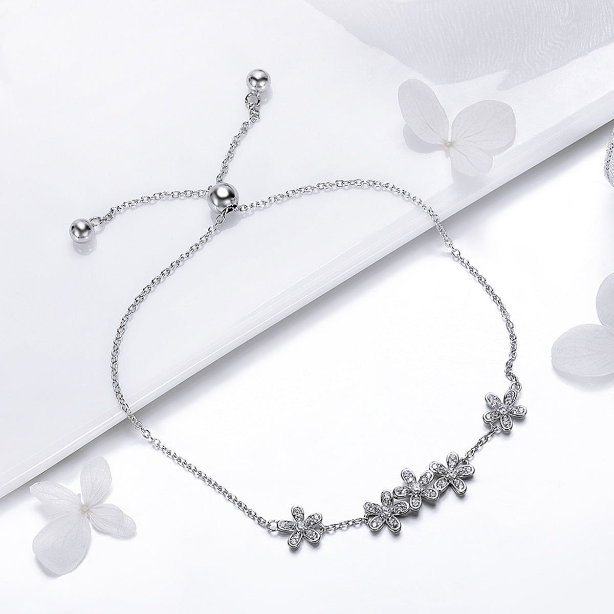 925 Sterling Silver Bracelet 22cm for Women  DestGlow