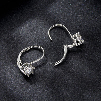 925 Sterling Silver 0.5 Carat Moissanite Earrings for Women  DestGlow