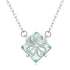 925 Sterling Silver Adjustable Necklace with Transparent Glass 46cm for Women  DestGlow