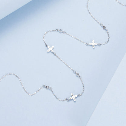 925 Sterling Silver White Gold Plated CZ Pendant Necklace for Women  DestGlow
