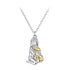 925 Sterling Silver & White Gold 1.9*1.1cm Pendant Necklace for Women  DestGlow