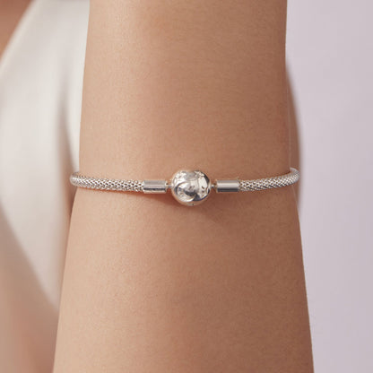 925 Sterling Silver CZ Pavé Setting Bracelet, Size 17.0 for Women  DestGlow