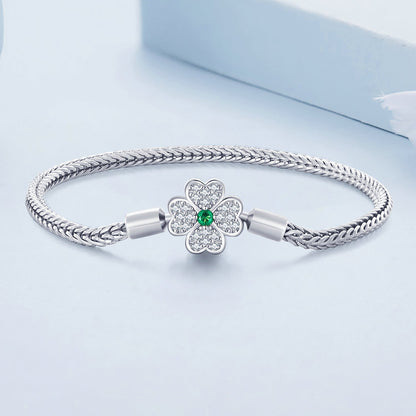 925 Sterling Silver Plated Platinum Bracelet with 3mm Rope for Women  DestGlow
