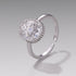 925 Sterling Silver Ring with Transparent Glass & Nano Opal, Width 0.18cm, Style E, for Women  DestGlow