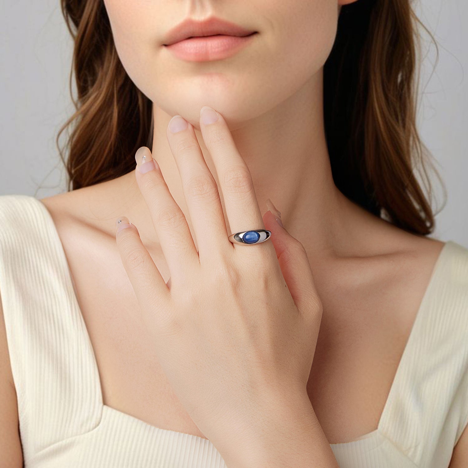 925 Sterling Silver Kyanite Ring for Women  DestGlow