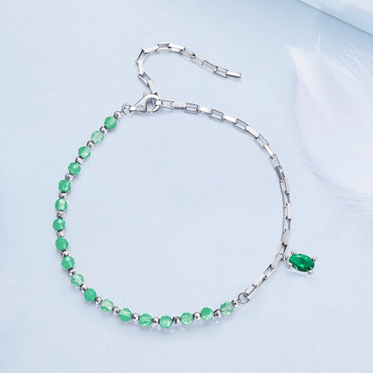 925 Sterling Silver Bracelet with Pavé Setting CZ - 210mm - for Women  DestGlow