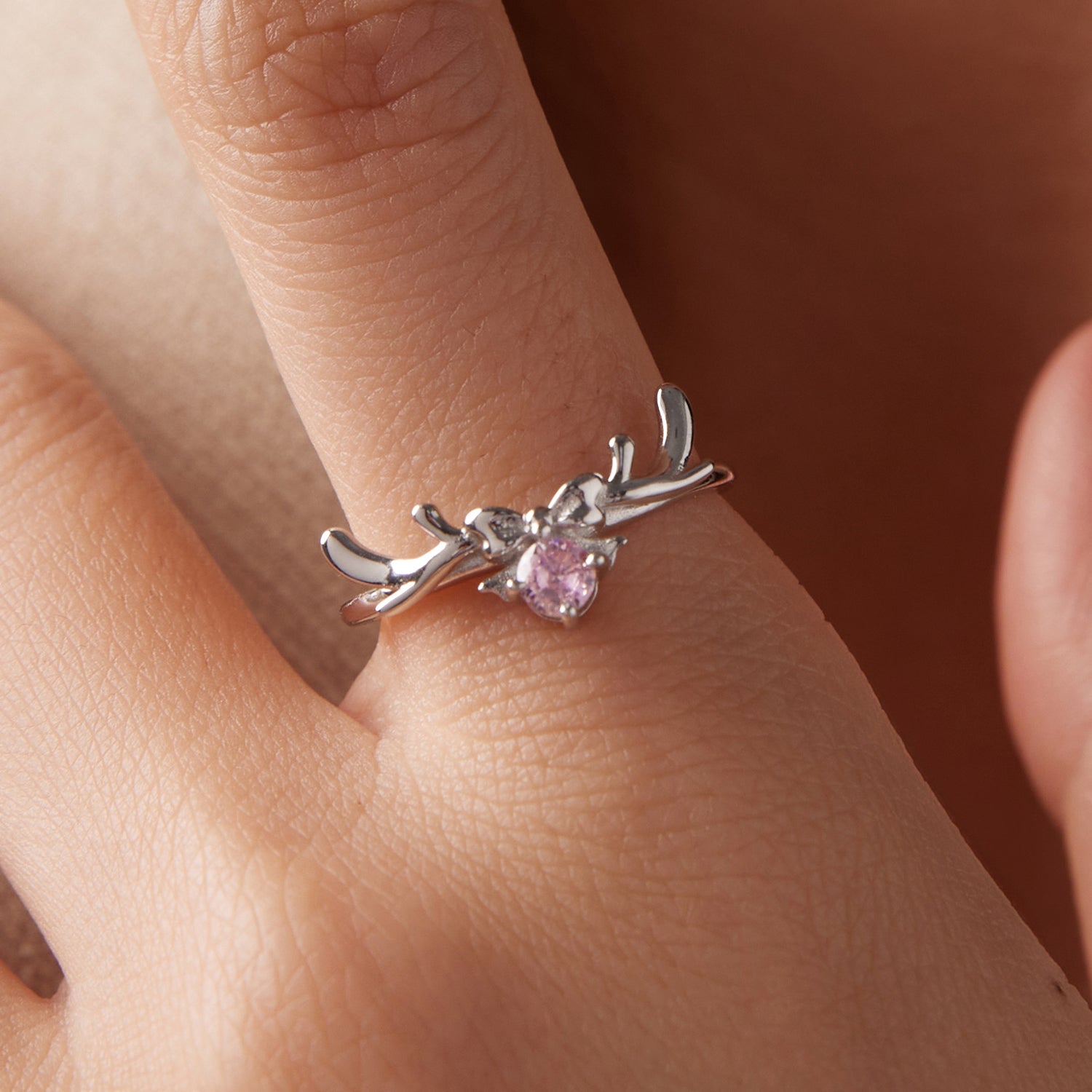 925 Sterling Silver White Gold Plated Bow-Knot Ring with CZ for Women  DestGlow