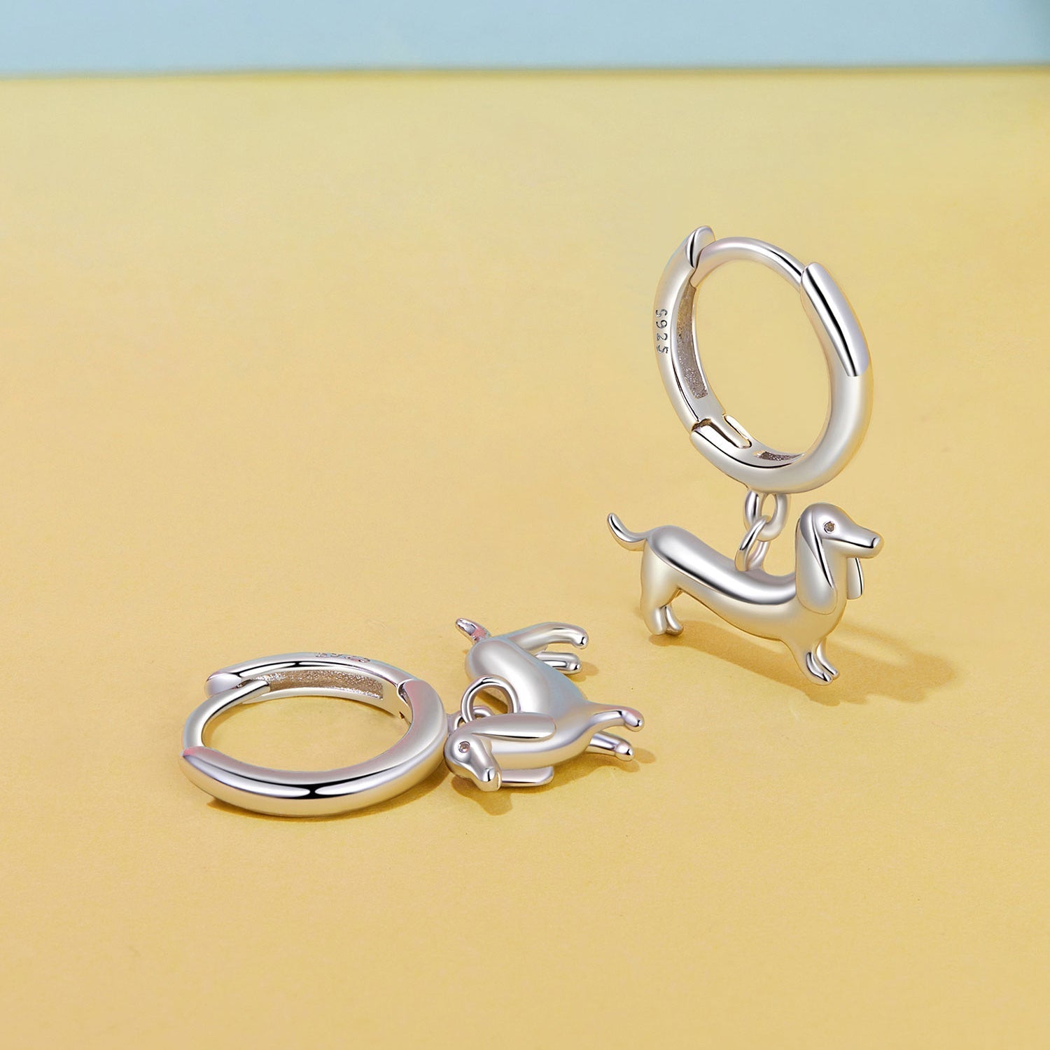 925 Sterling Silver &amp; Plated White Gold Earrings for Women