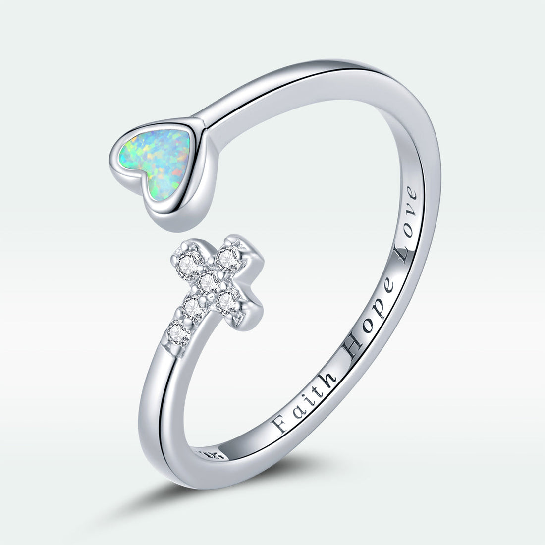 925 Sterling Silver Opal Ring with CZ for Women  DestGlow