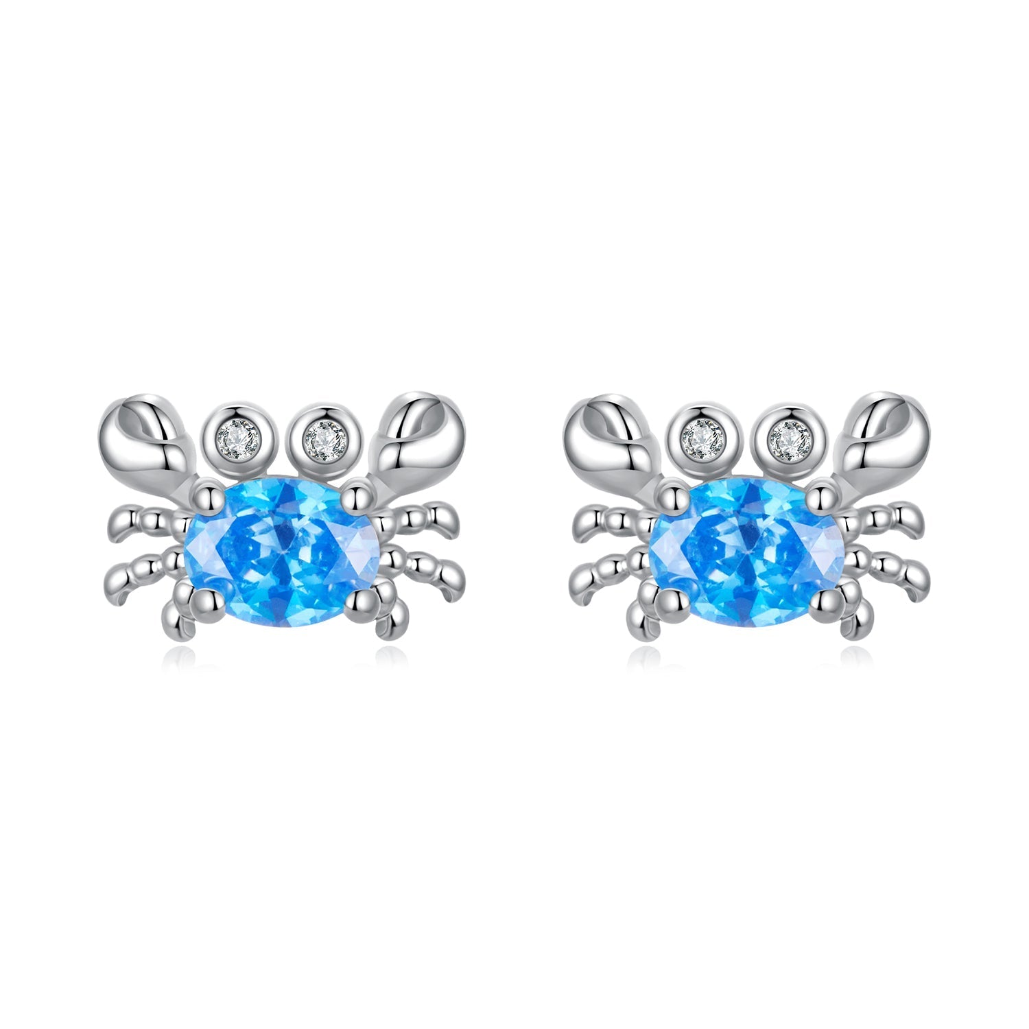 925 Sterling Silver White Gold Plated CZ Earrings for Women