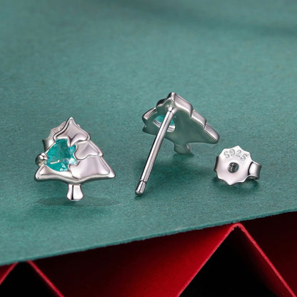 925 Sterling Silver White Gold Plated Transparent Glass Earrings for Women  DestGlow