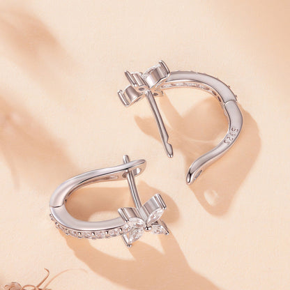925 Sterling Silver White Gold Plated CZ Earrings for Women  DestGlow