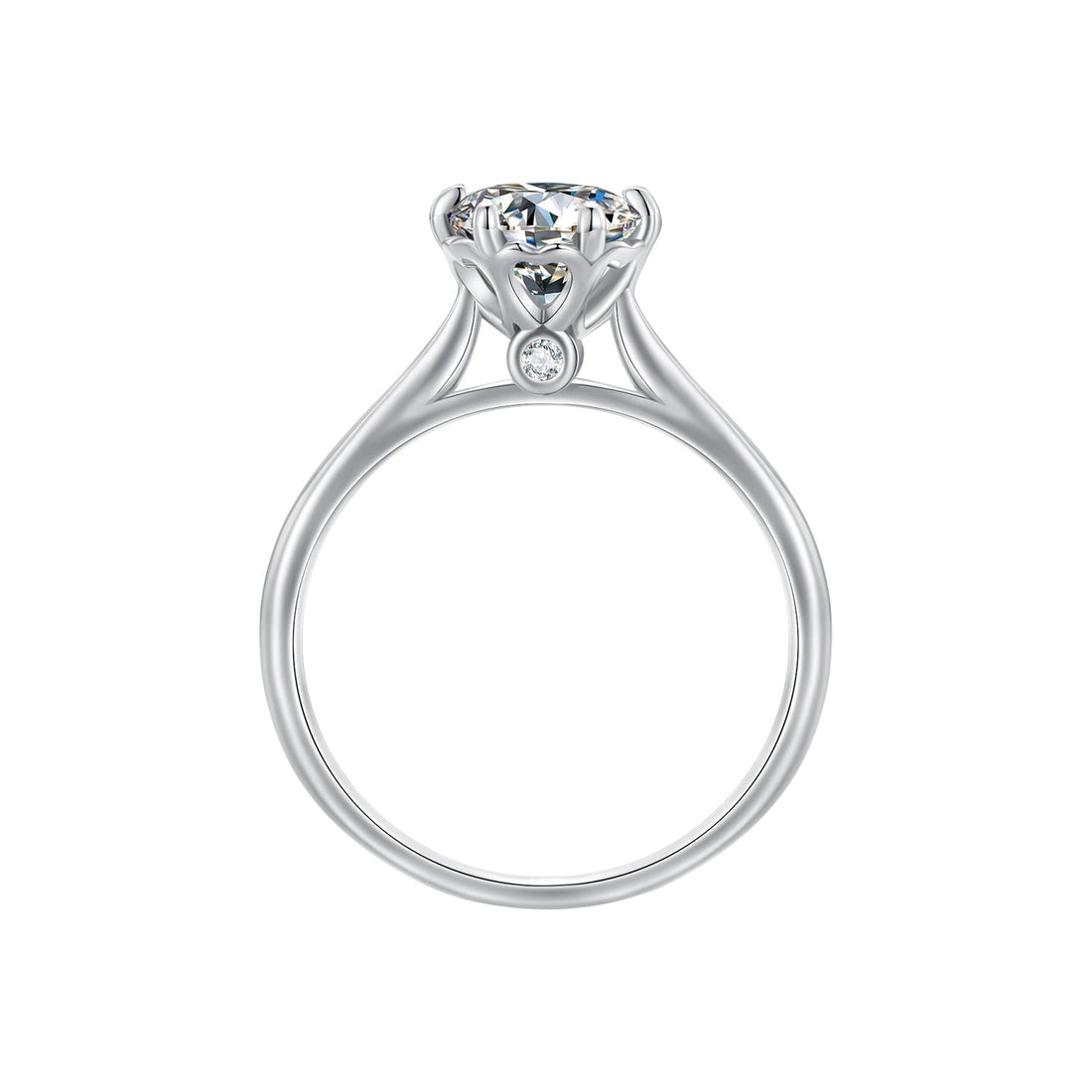 925 Sterling Silver Moissanite 1 Carat Ring Size 6 for Women  DestGlow