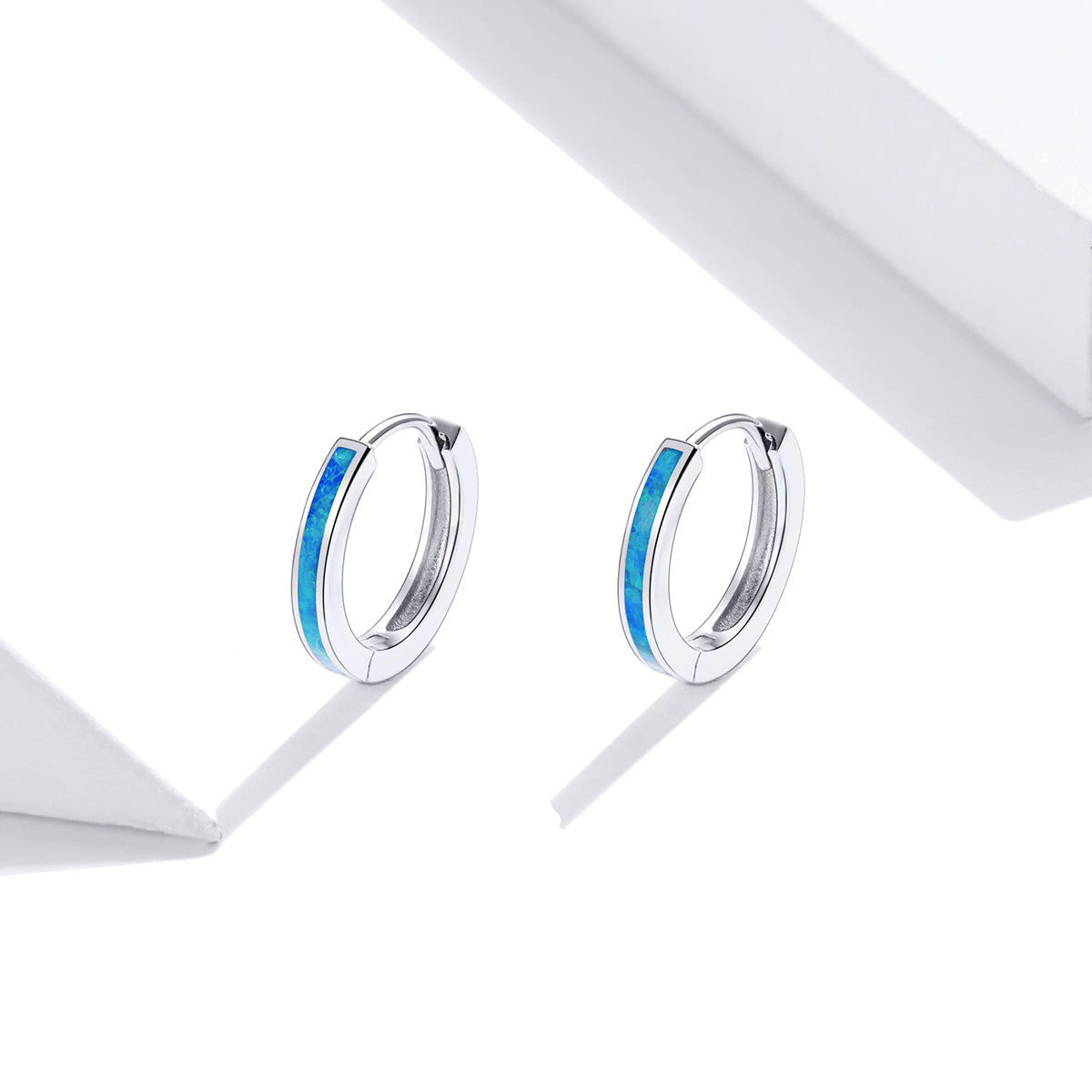 925 Sterling Silver + Platinum Translucent Opal Earrings for Women  DestGlow