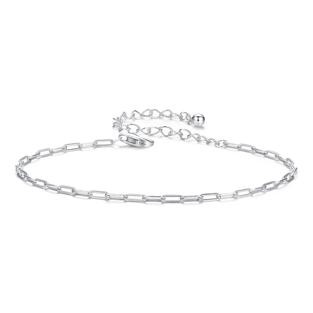 925 Sterling Silver Plated White Gold Adjustable Bracelet for Women  DestGlow
