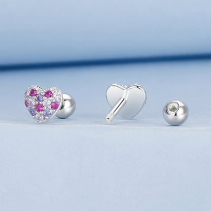 925 Sterling Silver Earrings with Pavé Setting CZ in White Gold for Women  DestGlow