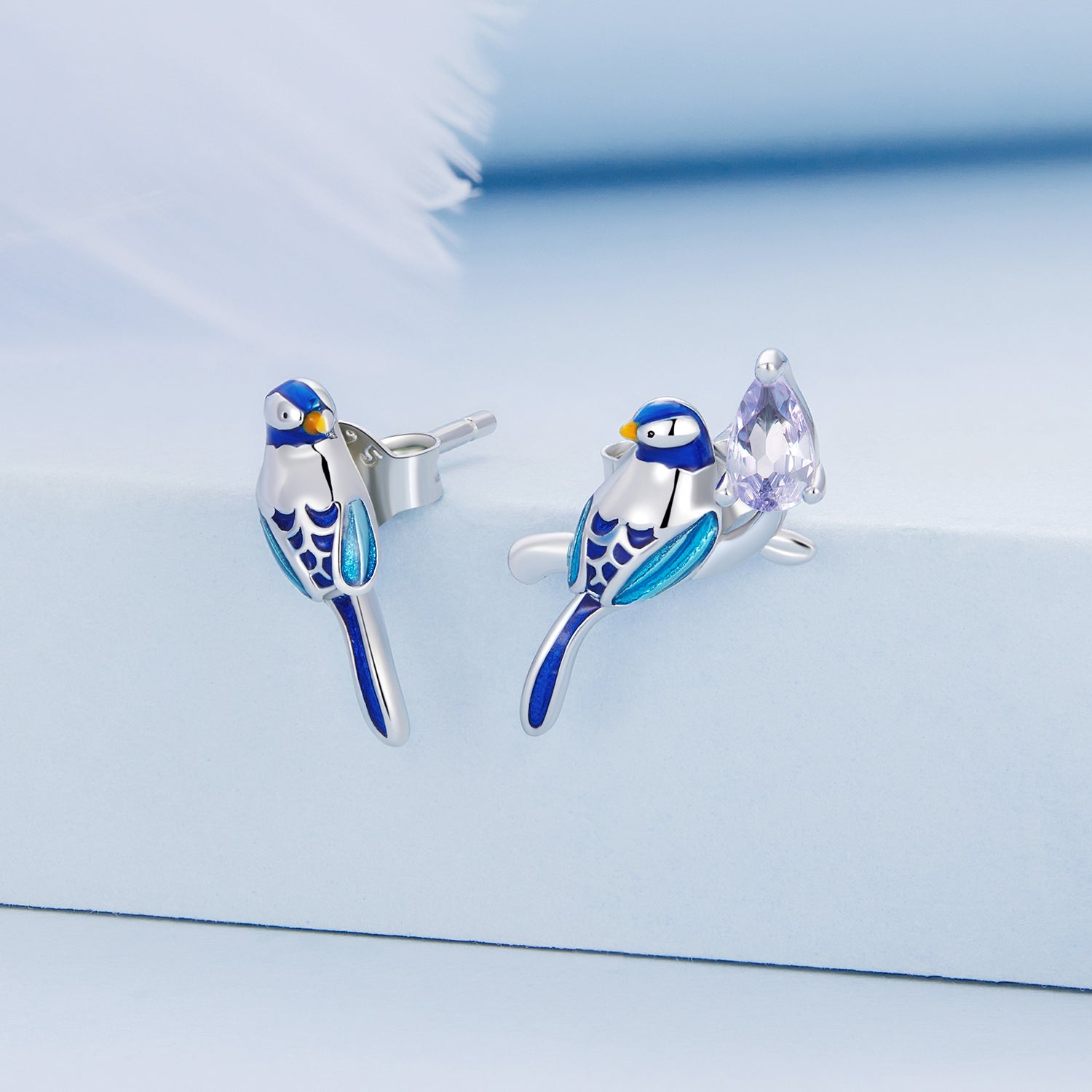 925 Sterling Silver Enamel Pavé CZ Earrings for Women  DestGlow