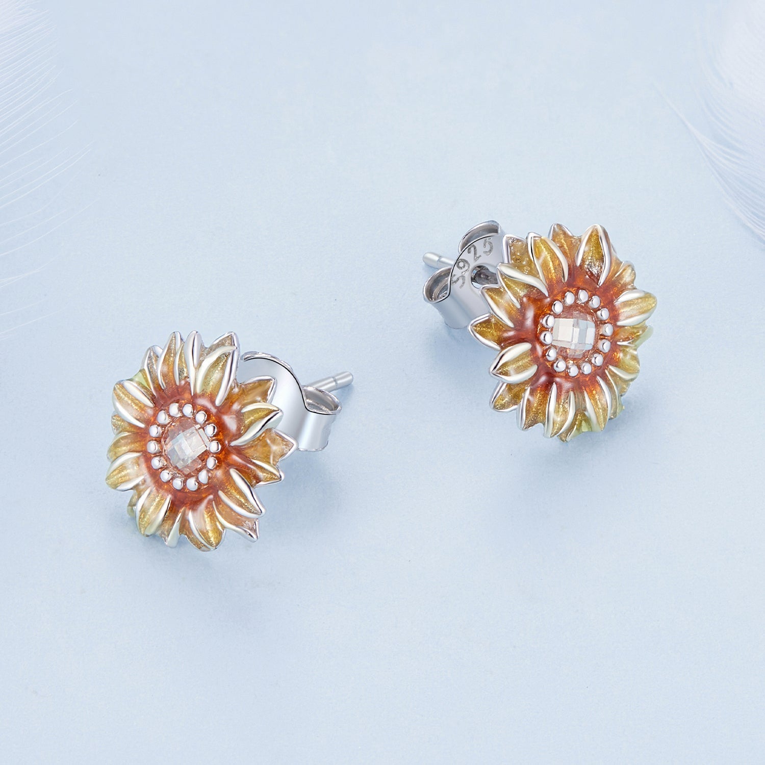 925 Sterling Silver Enamel &amp; Glass Earrings for Women  DestGlow