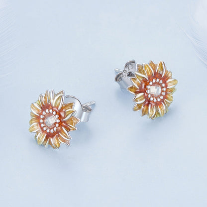 925 Sterling Silver Enamel &amp; Glass Earrings for Women  DestGlow