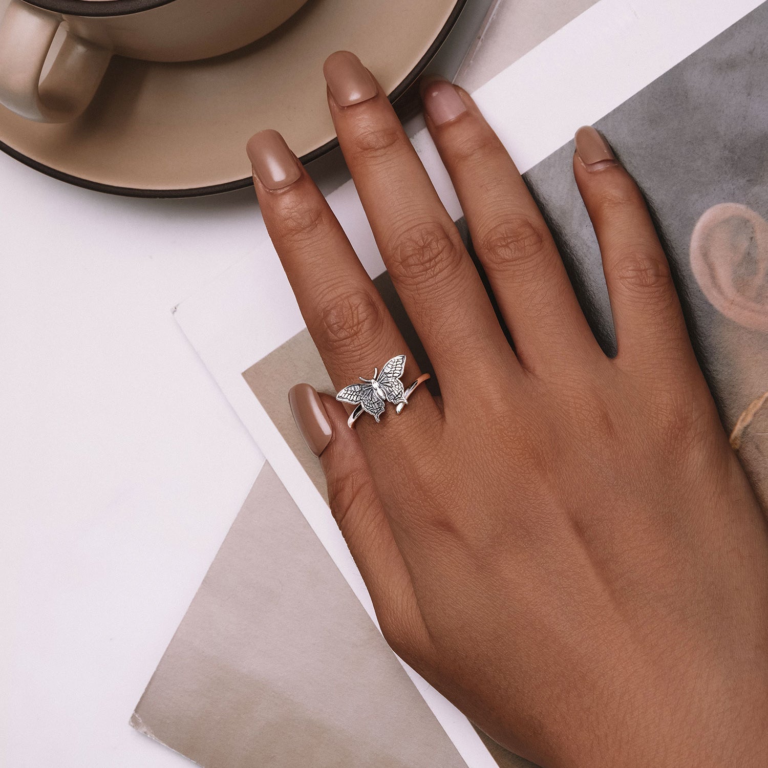 925 Sterling Silver Oxidized Silver 1.4mm Width Rings for Women  DestGlow