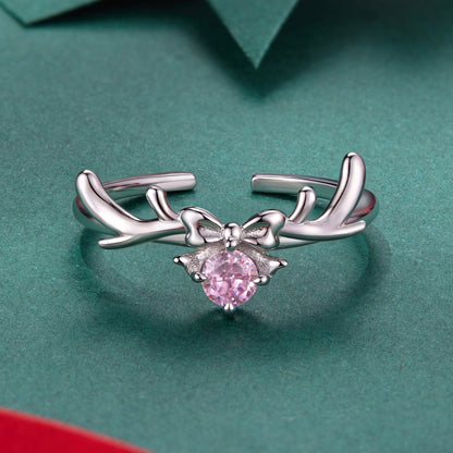 925 Sterling Silver White Gold Plated Bow-Knot Ring with CZ for Women  DestGlow