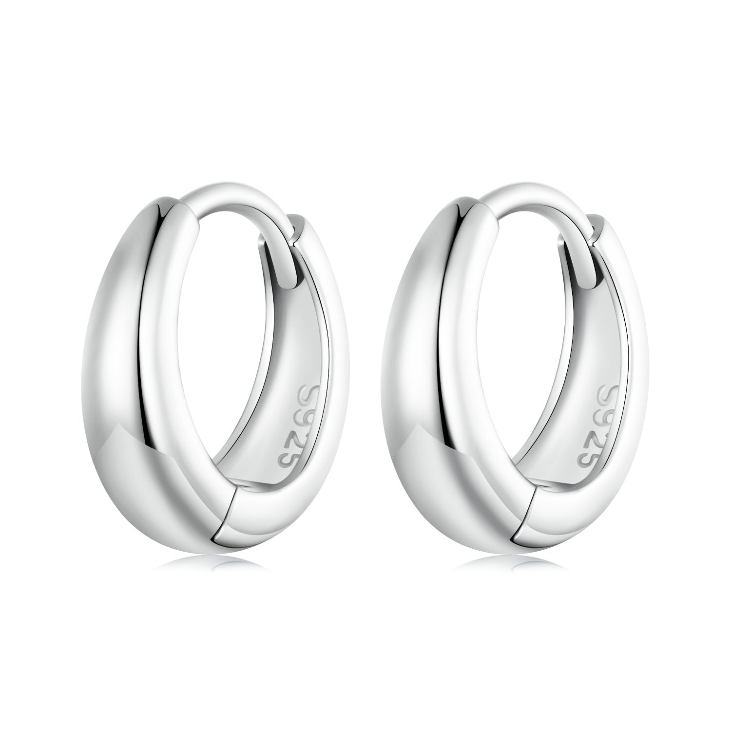 925 Sterling Silver 12*3mm Platinum Plated Earrings  DestGlow