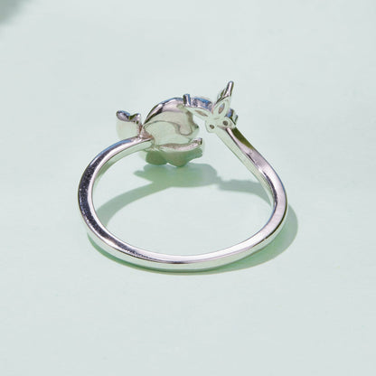 925 Sterling Silver Enamel Flower Ring for Women  DestGlow