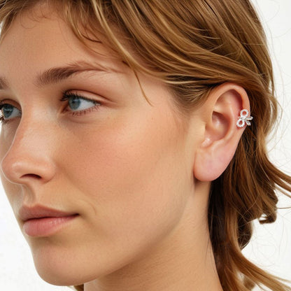 925 Sterling Silver Earrings with White Gold Plating, 0.9x1.2cm for Women  DestGlow