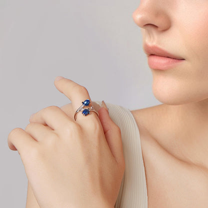 925 Sterling Silver Enamel 0.15cm Ring for Women  DestGlow