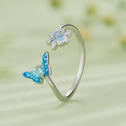 925 Sterling Silver Opal Nanometer Stone Plated Platinum Ring by Bids.com
