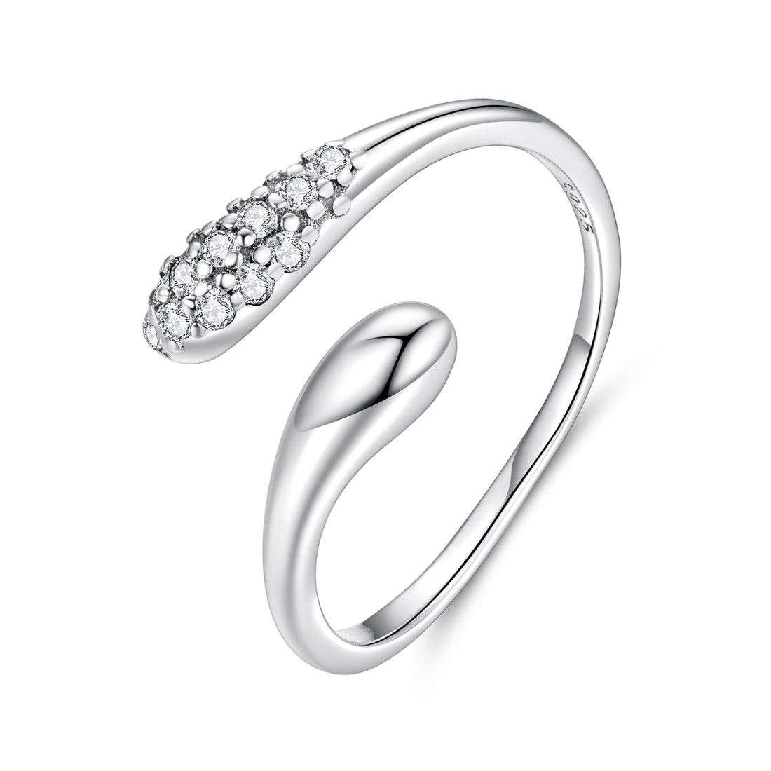 925 Sterling Silver Oxidized Pavé Setting CZ Ring  DestGlow