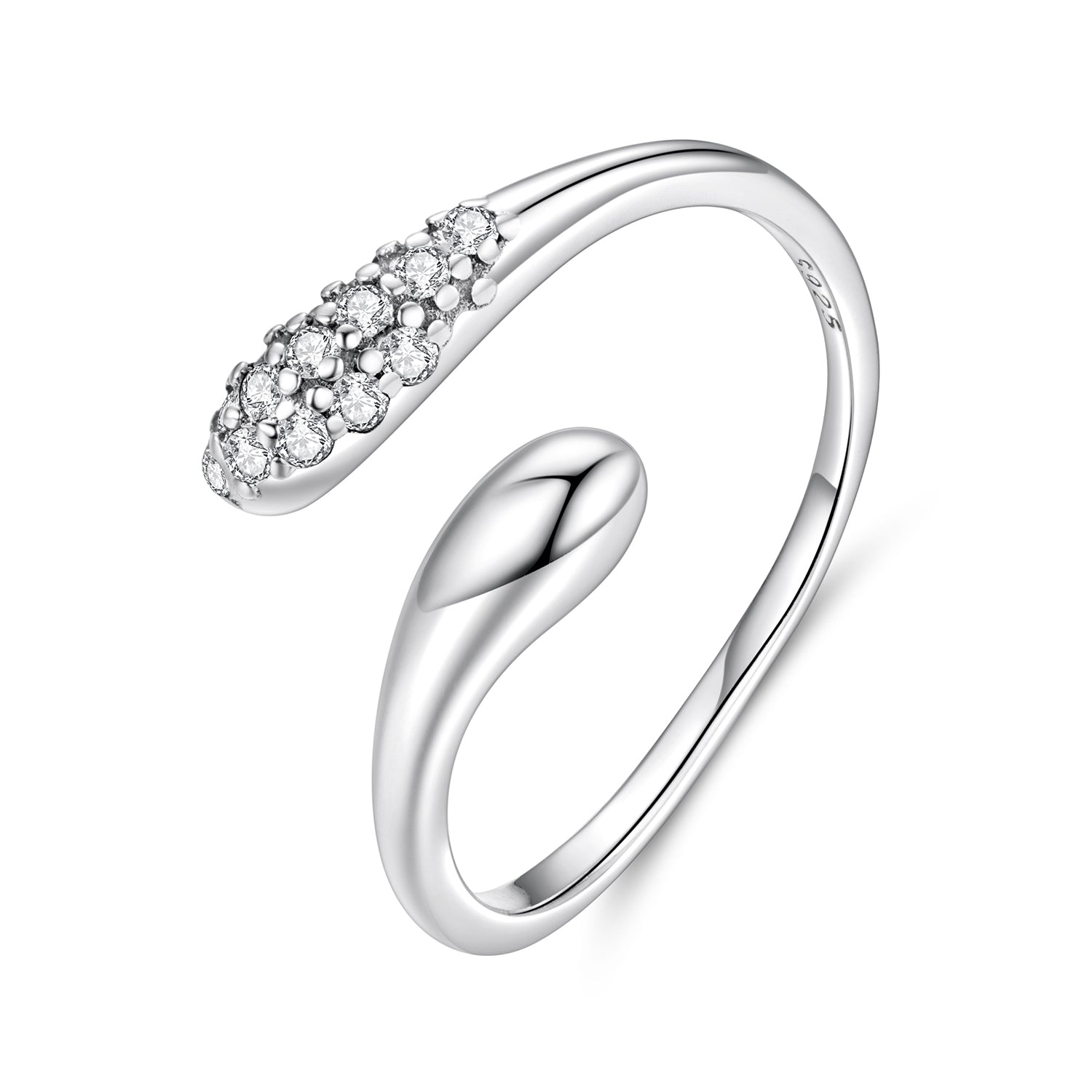 925 Sterling Silver Oxidized Pavé Setting CZ Ring  DestGlow