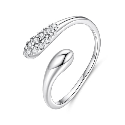 925 Sterling Silver Oxidized Pavé Setting CZ Ring  DestGlow
