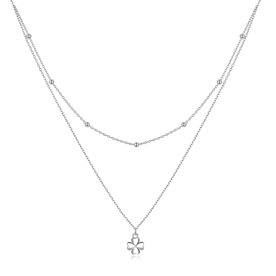 925 Sterling Silver Adjustable Necklace with Pendant for Women  DestGlow