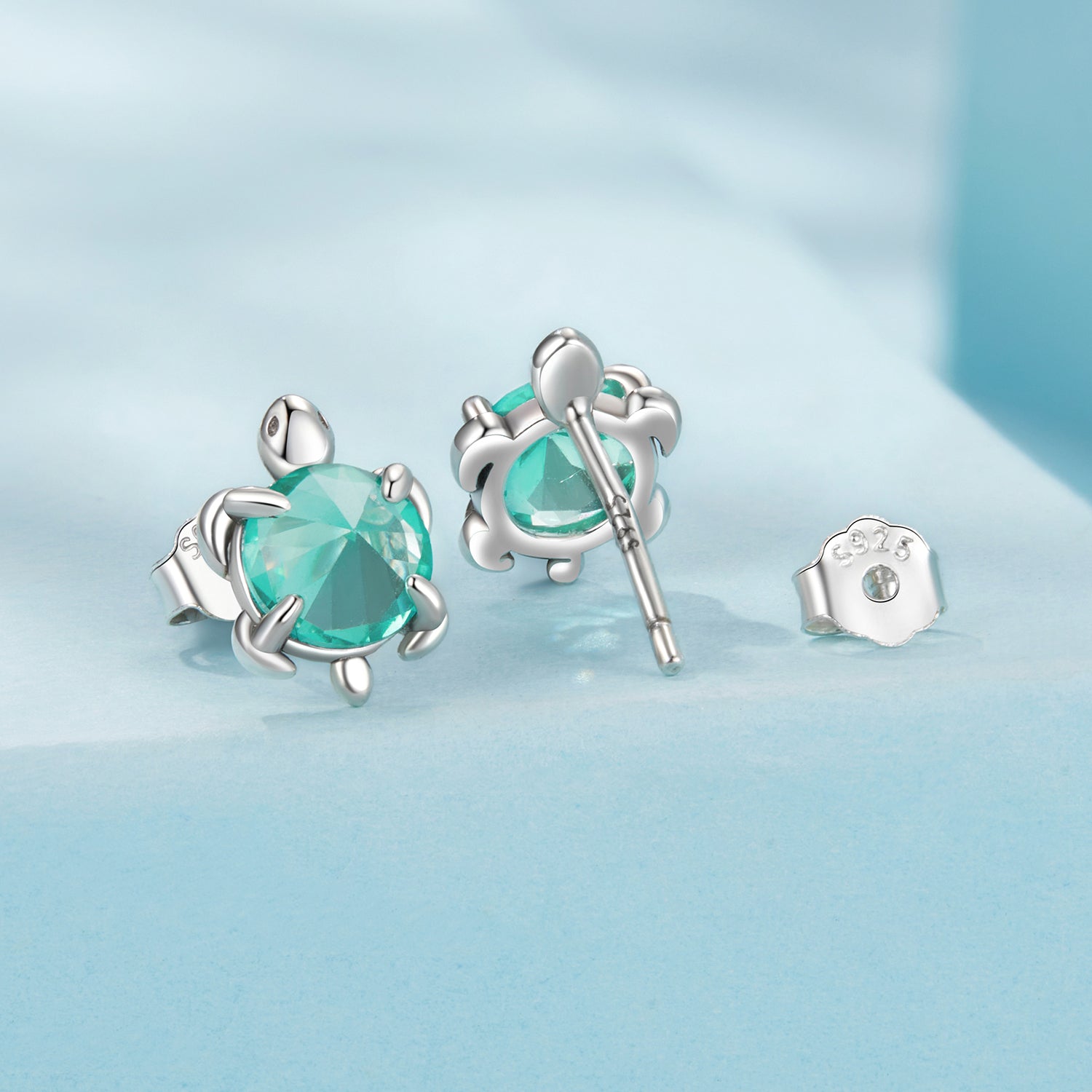 925 Sterling Silver Earrings with Transparent Glass and Oxidized Finish for Women  DestGlow