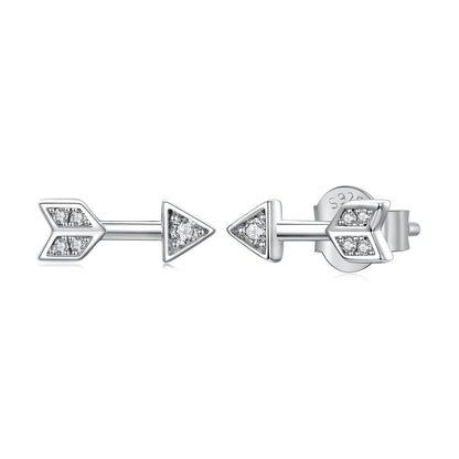 925 Sterling Silver 0.08ct and 0.12ct Moissanite Earrings in White Gold for Women