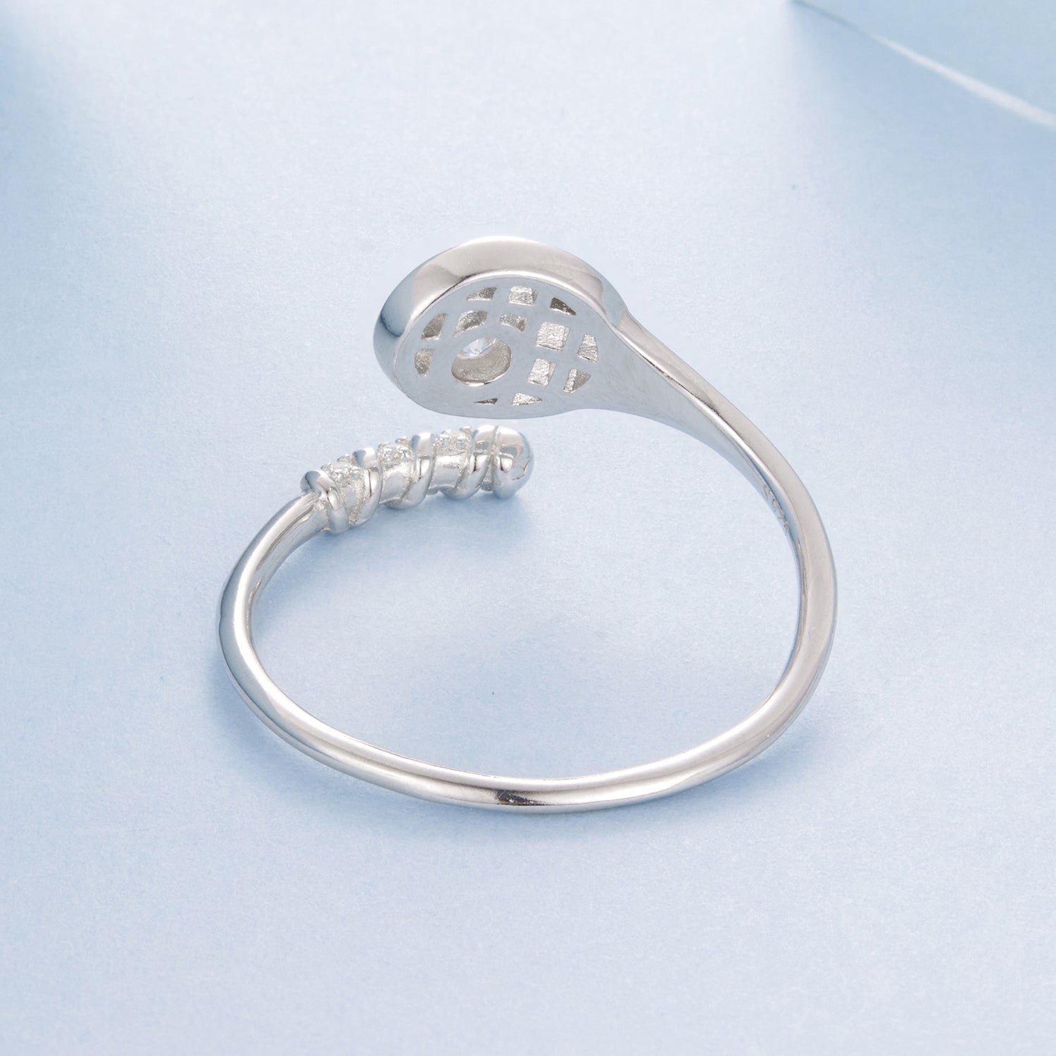 925 Sterling Silver Ring with Pavé Setting CZ, Width 0.11-0.72cm, for Women  DestGlow
