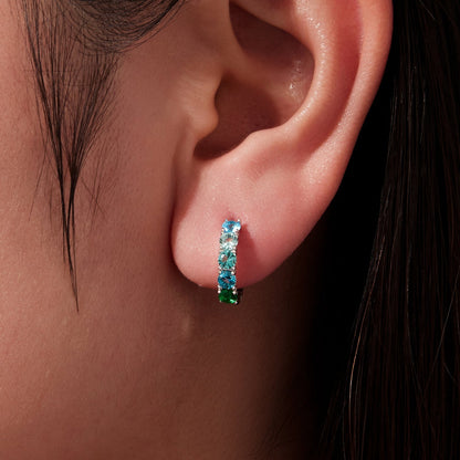 925 Sterling Silver Earrings with White Gold Plating and CZ for Women  DestGlow
