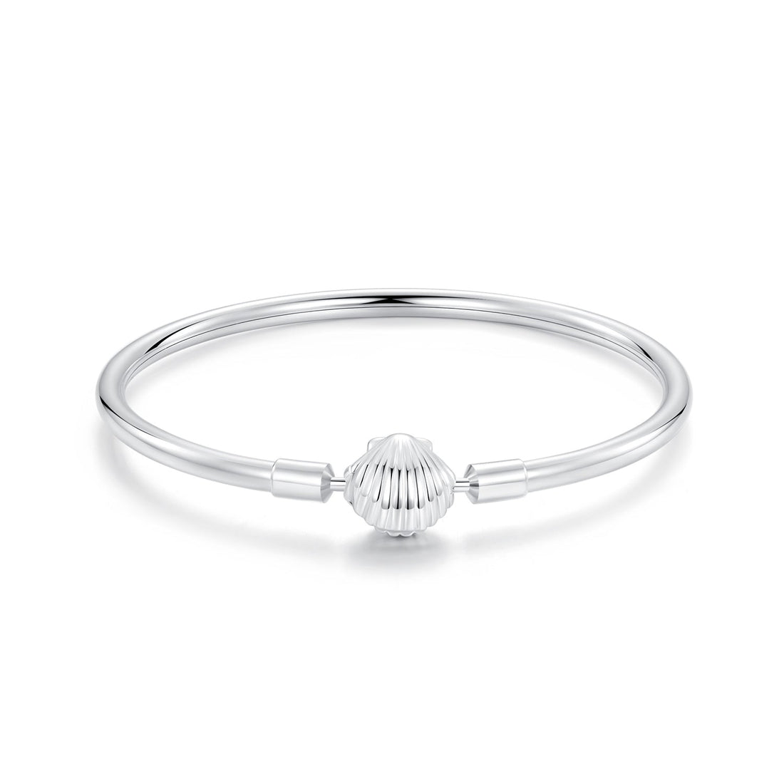 925 Sterling Silver White Gold Plated Bracelet 17.0 cm Inner Diameter 55mm for Women  DestGlow