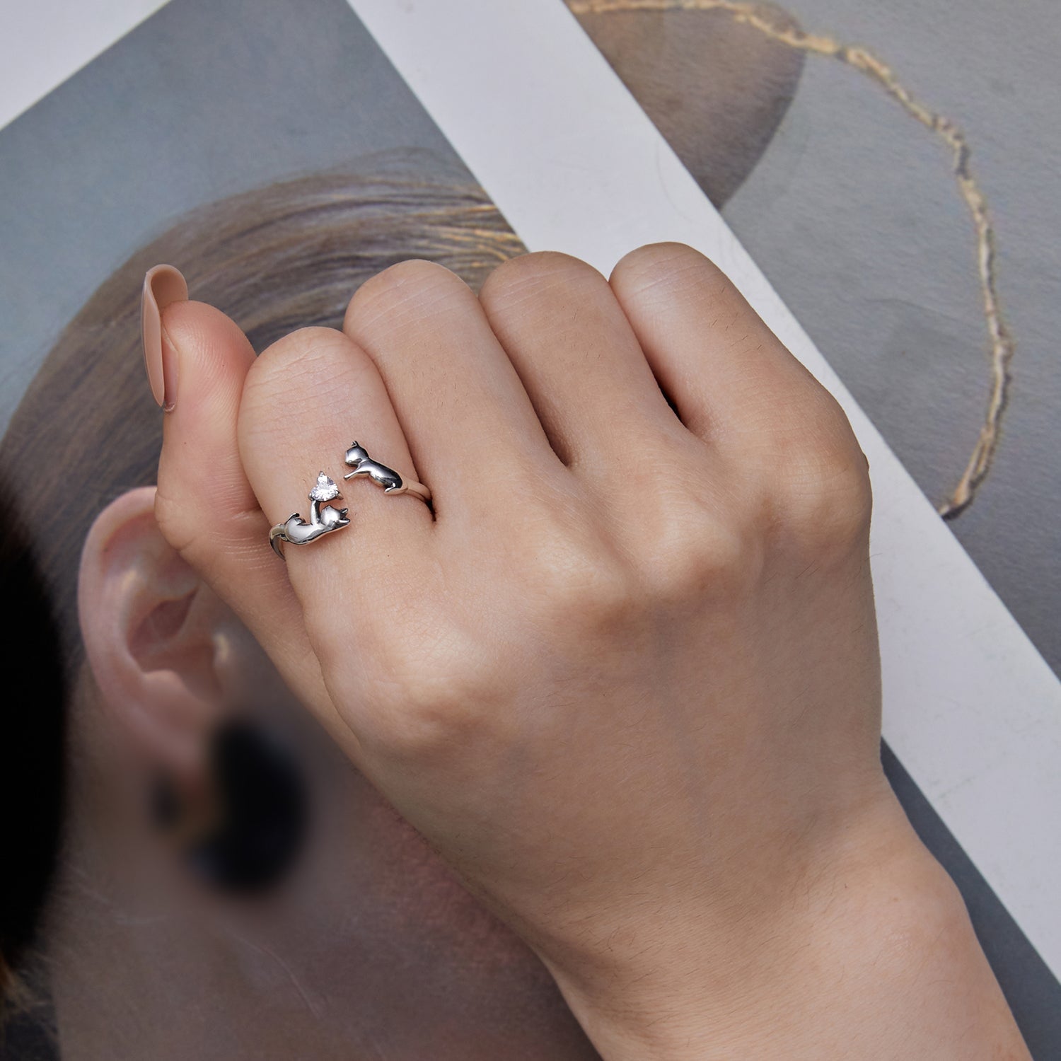 925 Sterling Silver 3mm Pavé Setting CZ Ring  DestGlow
