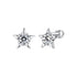 925 Sterling Silver Earrings with Pavé Setting CZ in White Gold  DestGlow