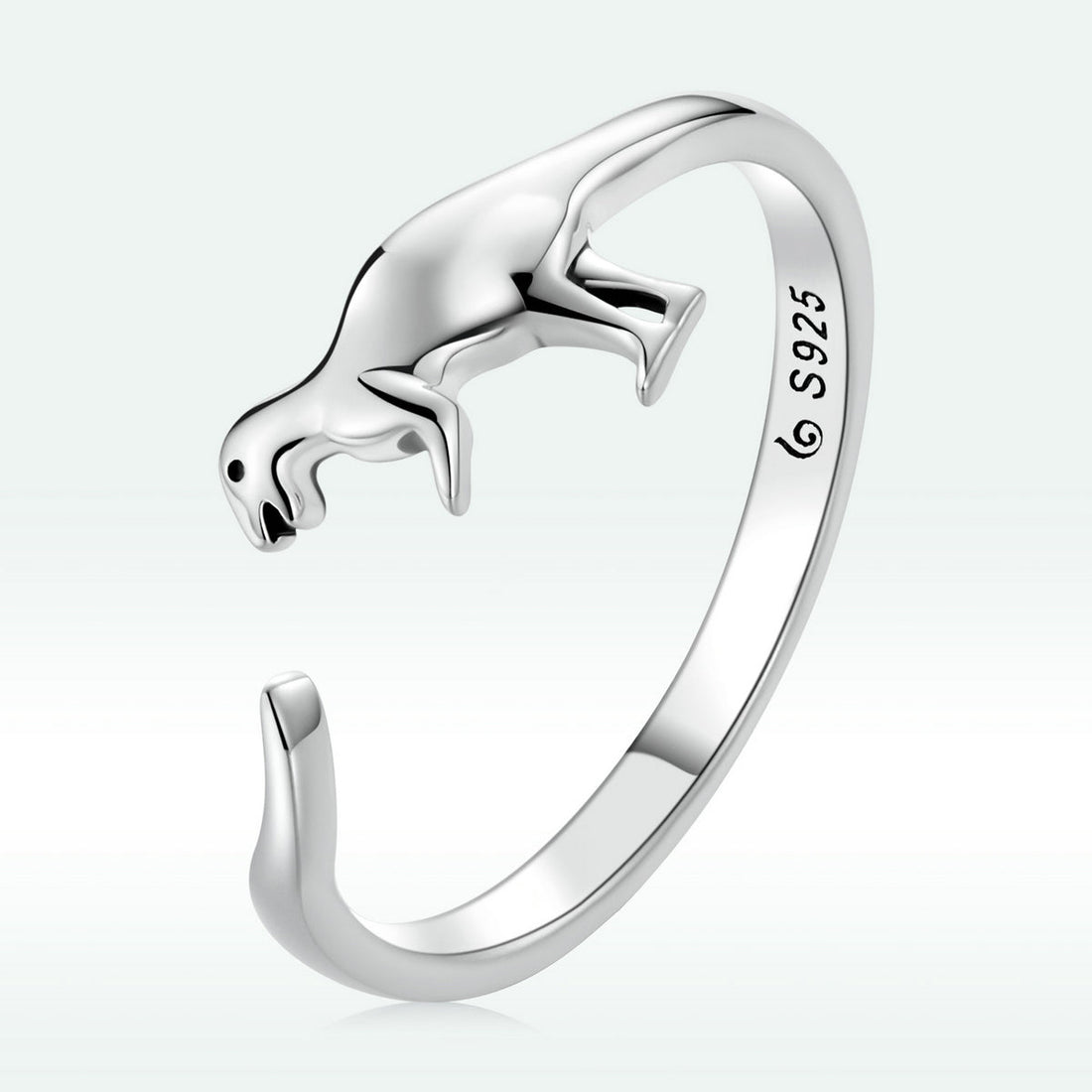 S925 Oxidized Silver Dinosaur Ring for Women  DestGlow