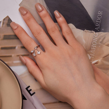925 Sterling Silver Pavé Setting CZ Ring for Women  DestGlow