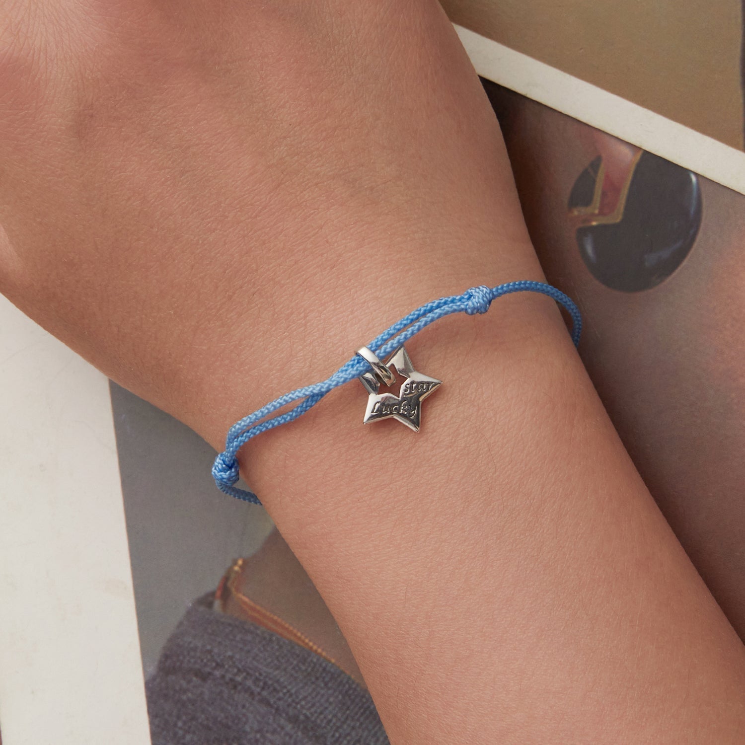 925 Sterling Silver Adjustable Cotton Rope Bracelet for Women  DestGlow