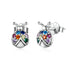 925 Sterling Silver Earrings with Oxidized Finish and Pavé Setting CZ  DestGlow