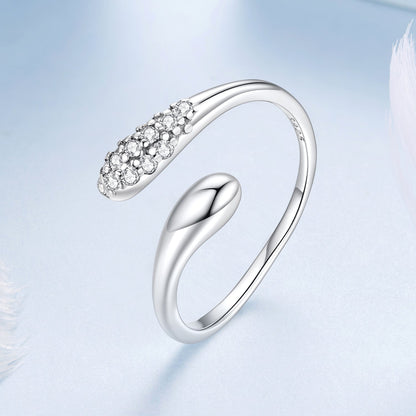 925 Sterling Silver Oxidized Pavé Setting CZ Ring  DestGlow