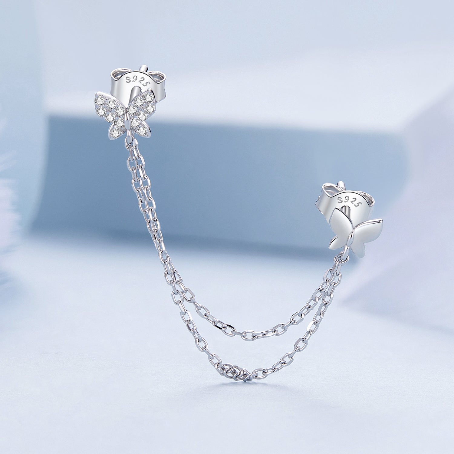 S925 Sterling Silver 40mm Pavé CZ Earrings  DestGlow